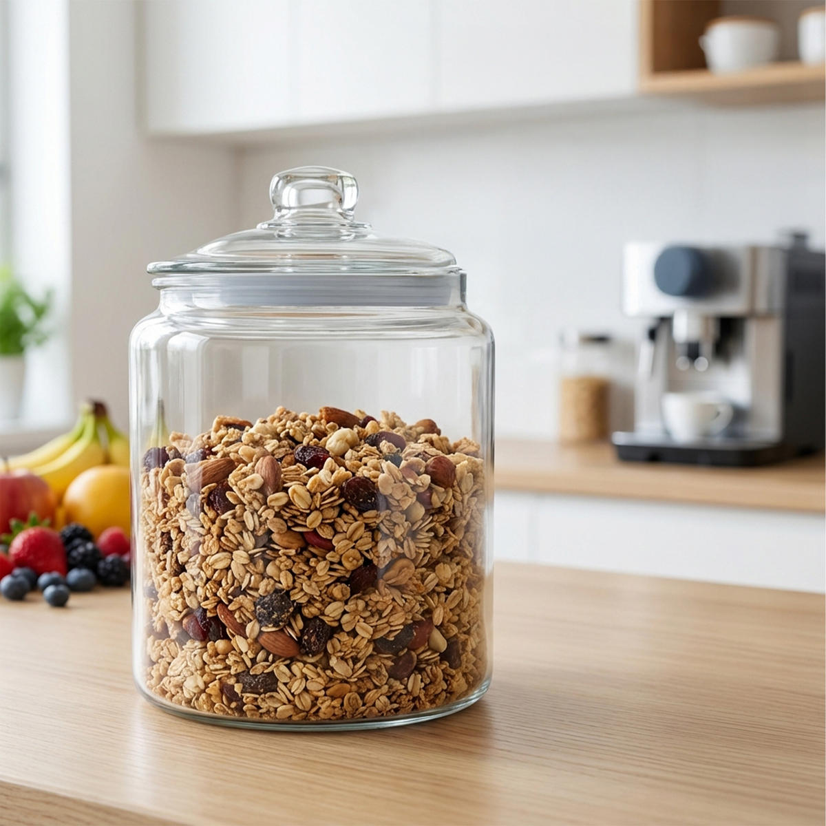 SKLENICE na potraviny - průhledná, sklo (18/26/18cm) - Relaxdays