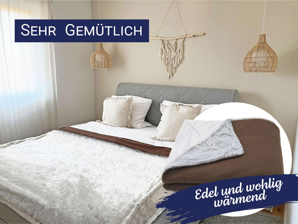 KUSCHELDECKE, 150x200 cm, 100% Polyester, Braun - Braun, Textil (150/200cm) - Zollner