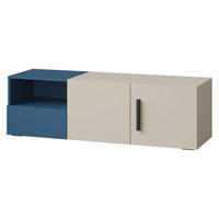TV-LOWBOARD Lorin 2D1S LO09 - Kaschmir/Blau, Holzwerkstoff (136/42/40cm) - MIRJAN24