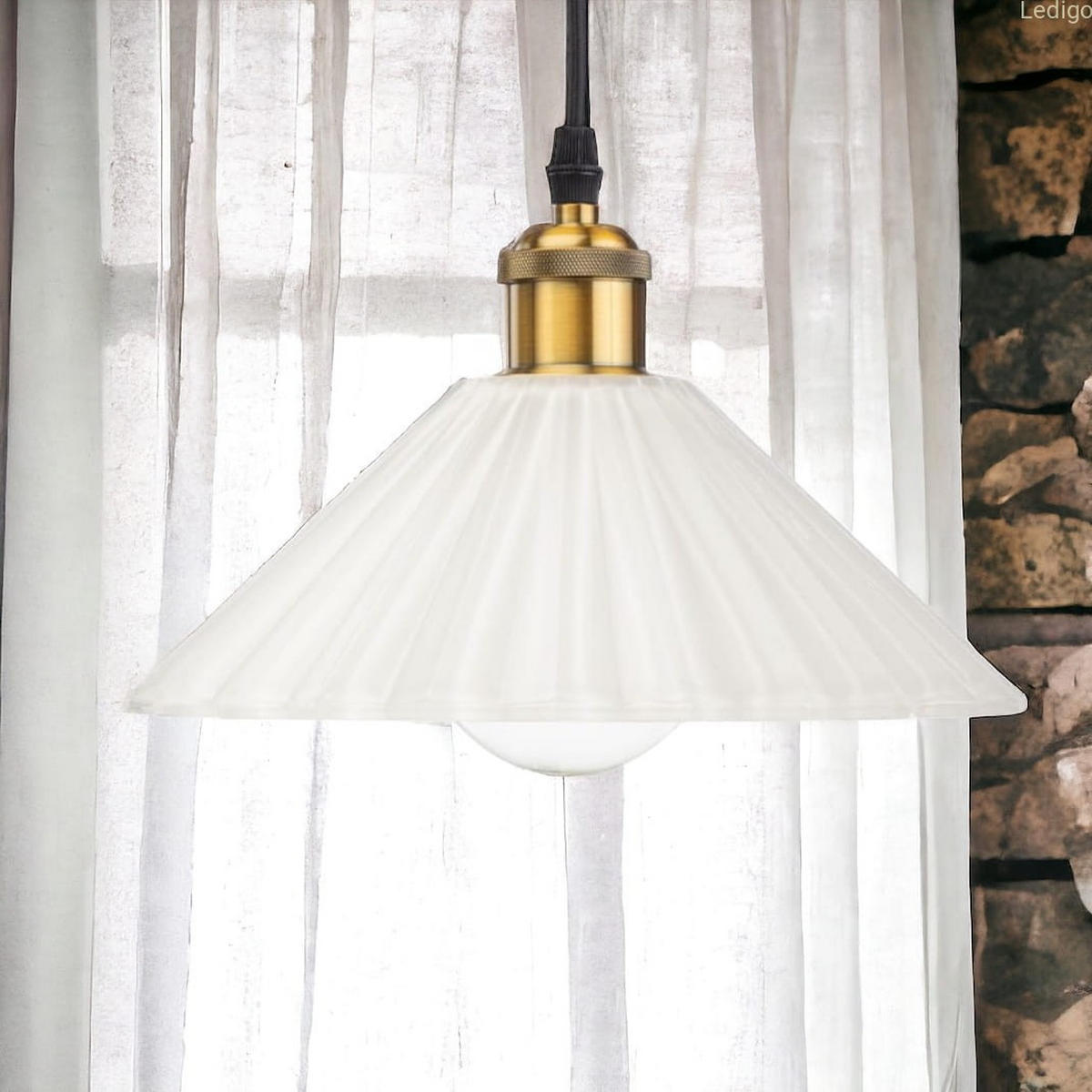 PENDELLEUCHTE Paris - Goldfarben/Schwarz, Glas/Metall (25/25/106cm) - kiki design