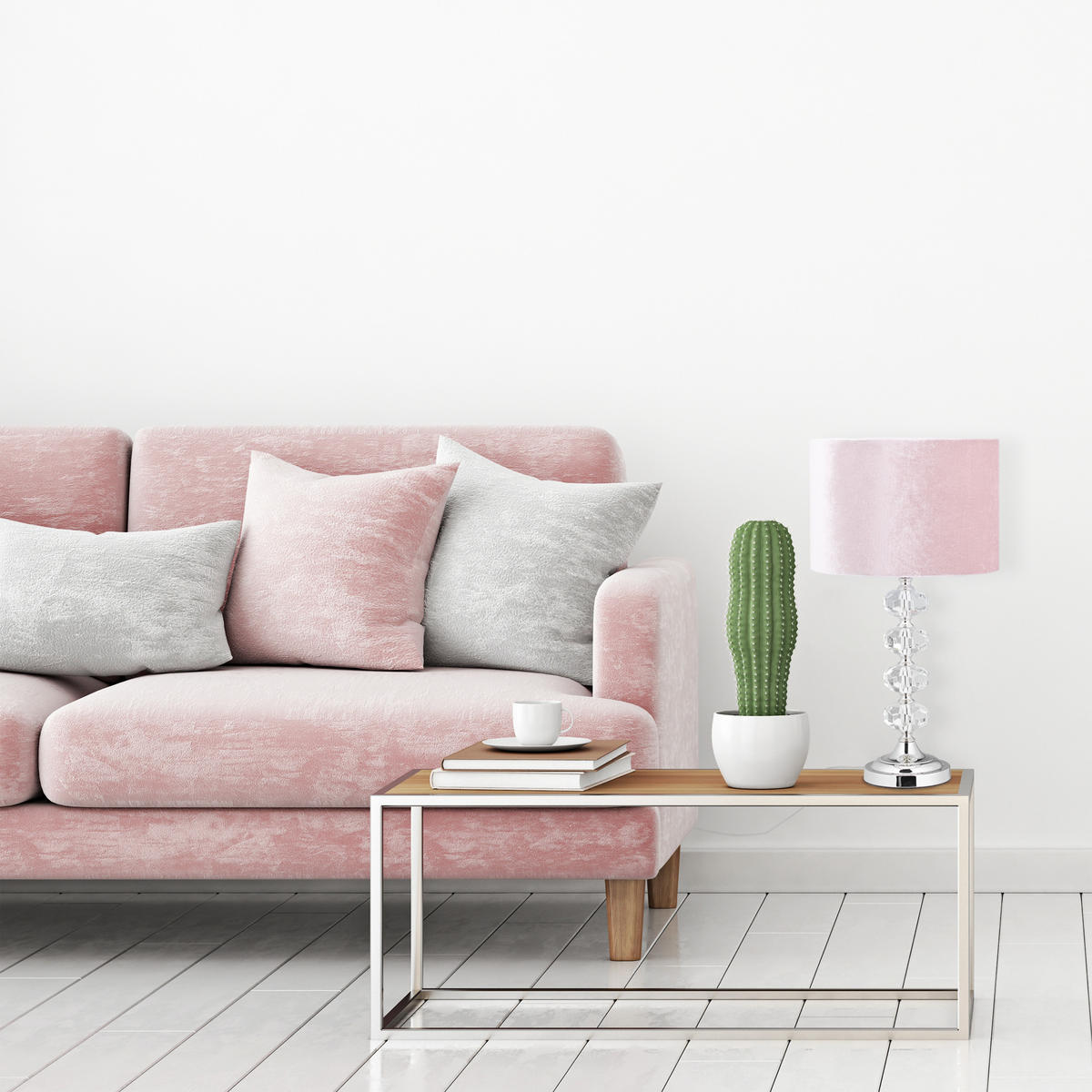 TISCHLAMPE - Multicolor, Glas/Textil (26/26/47cm) - Relaxdays