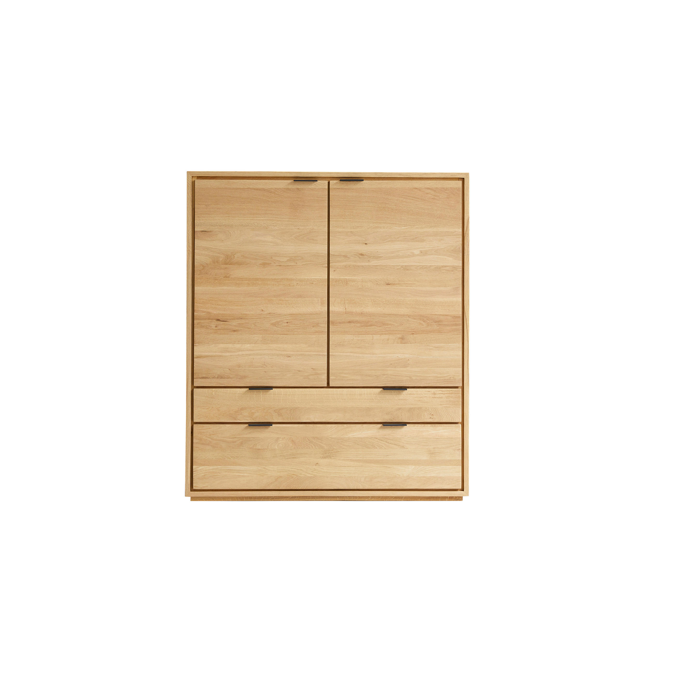 SCHRANK Senson Natur aus Eiche - Naturfarben, Holz (110/128/43cm) - Tikamoon