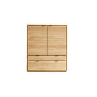 SCHRANK Senson Natur aus Eiche - Naturfarben, Holz (110/128/43cm) - Tikamoon