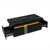 COUCHTISCH Schwarz 100/50/40CM - Schwarz, Holzwerkstoff/Metall (100/50/40cm) - Urban Meuble