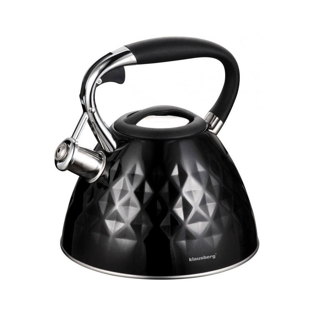 WASSERKESSEL Schwarz 24/22/25 cm KB7455 - Schwarz, Metall (24cm) - Klausberg 
