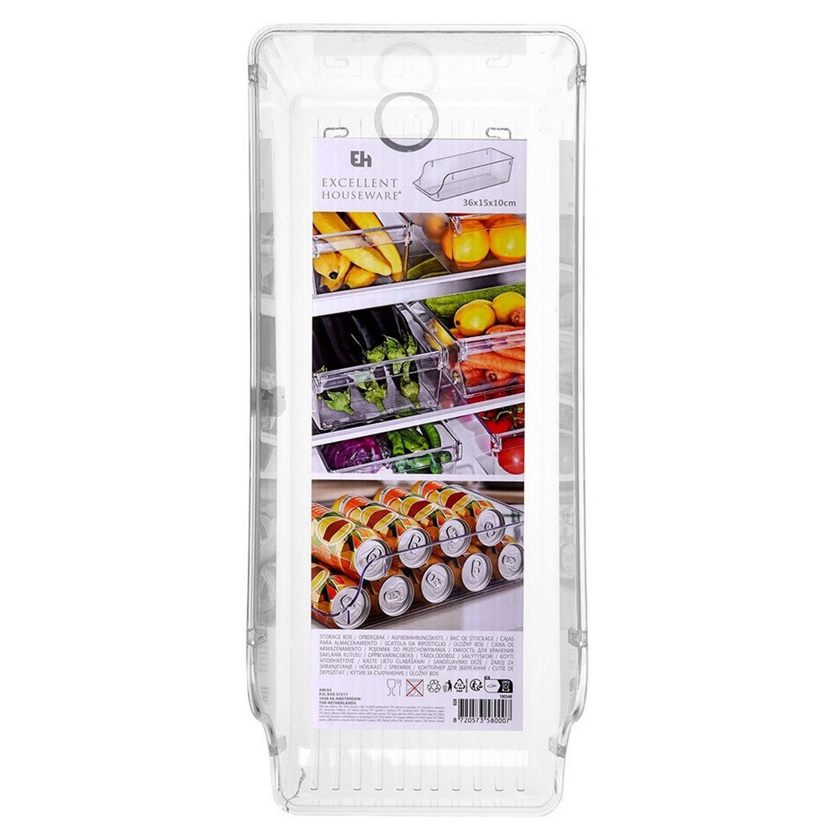KÜHLSCHRANK-ORGANIZER 35x14x10 cm - Transparent, Kunststoff (35/10/14cm) - Excellent Houseware