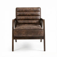 SESSEL Massivholz mit PU-Bezug, DE-42176, Braun antik - Braun, Holz (86/79/64cm) - ComfortXL