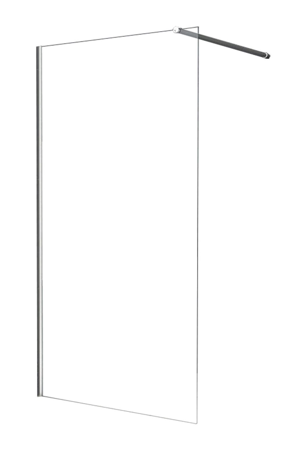 DUSCHWAND STRETTO Klar 140 x 200 cm 8 mm ESG - Klar, Glas (140/200cm) - Glasdeals