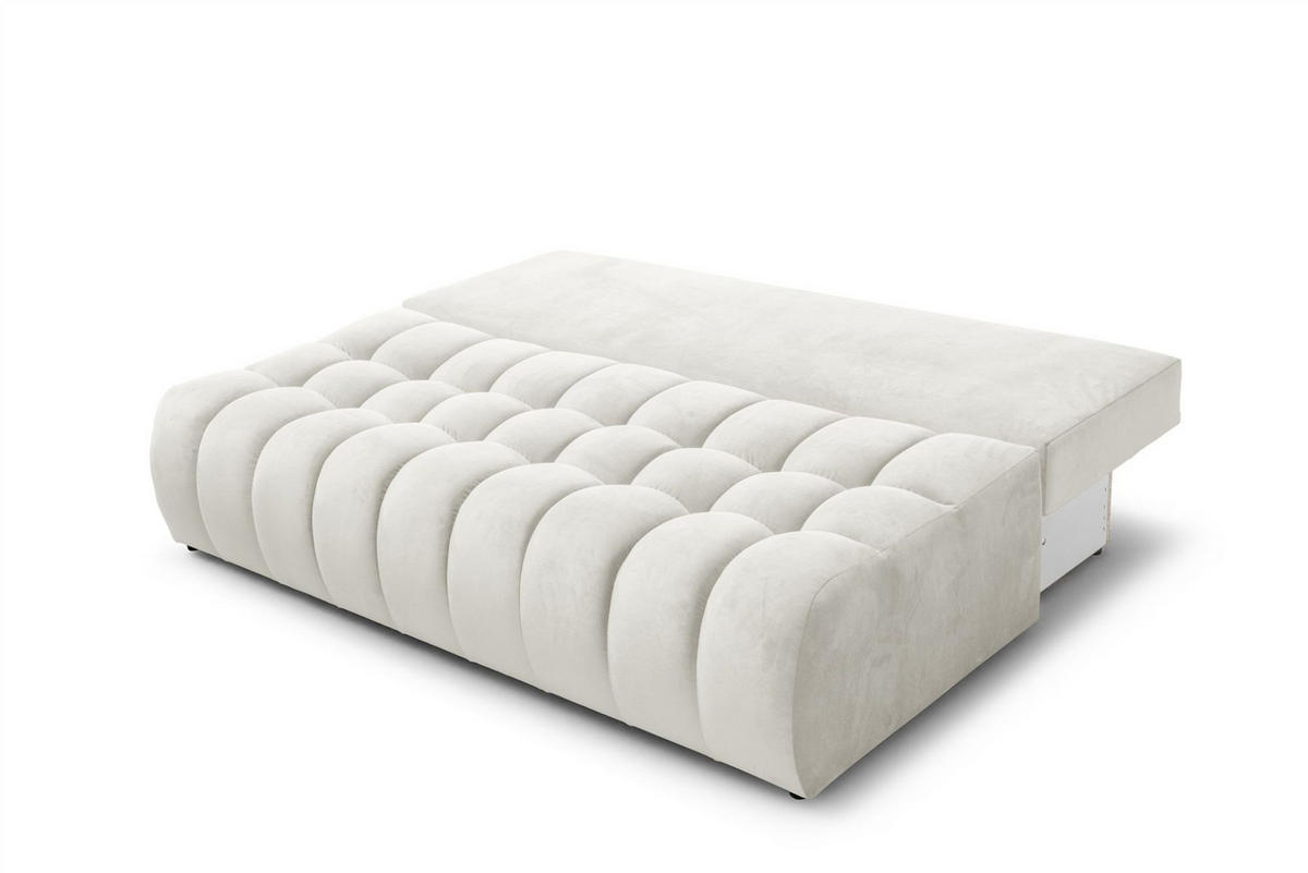 SCHLAFSOFA Nina - Weiß, Holzwerkstoff/Textil (200/96/107cm) - Fun Möbel