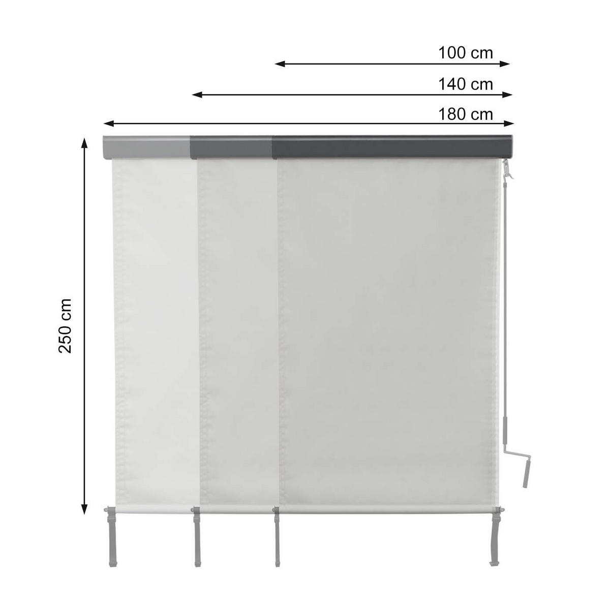 VERTIKALMARKISE Gelb - Gelb, Textil (180/250/8cm) - MCW