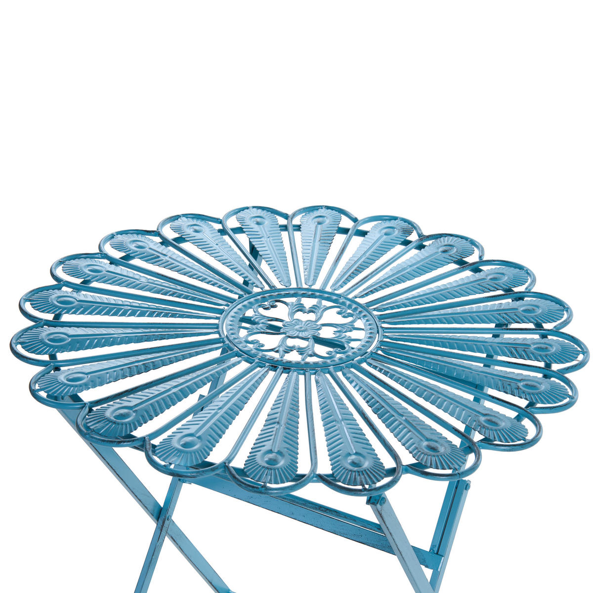 BISTRO STOLEK 71/71 cm Kov Modrý Pavia - modrá, kov (71/71/76cm) - Beliani