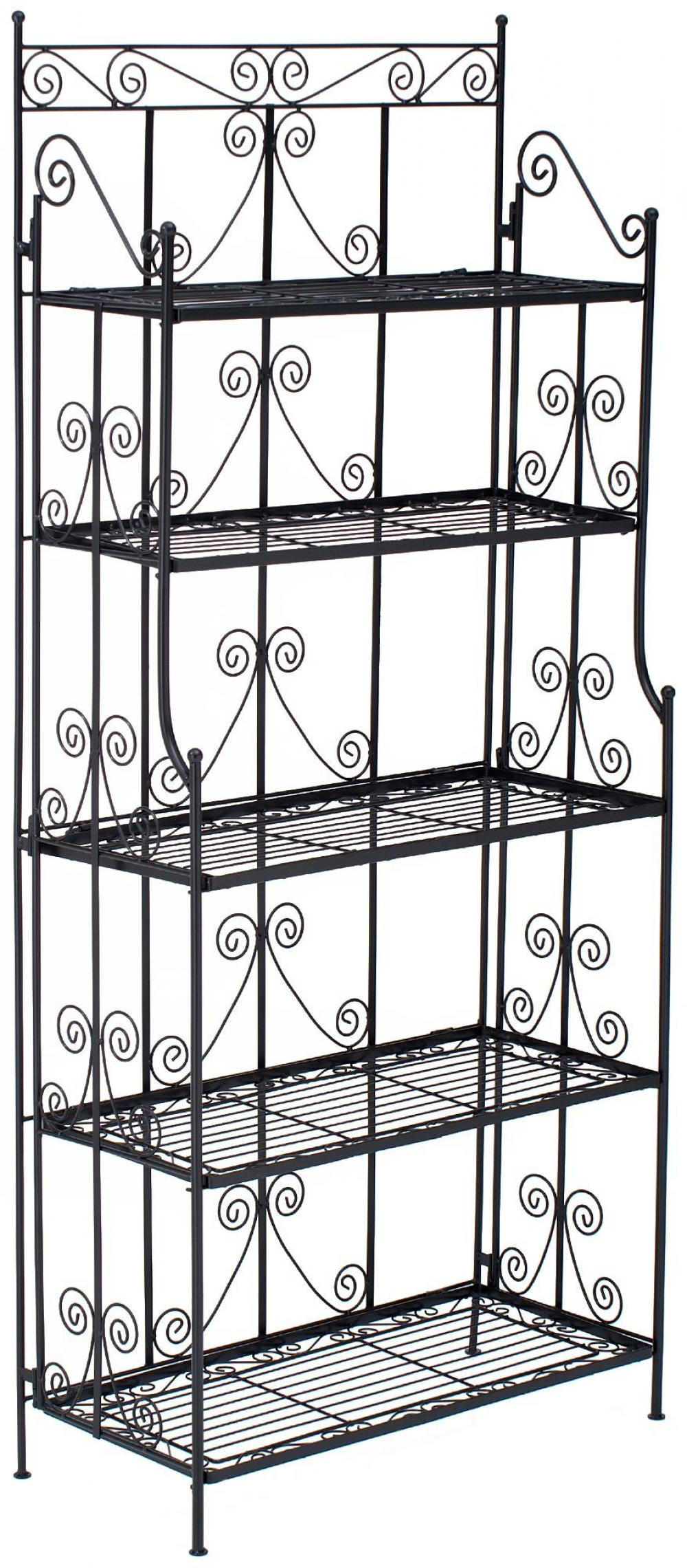 STANDREGAL Metall Schwarz - Schwarz, Metall (74.5/173/34.5cm) - CLP