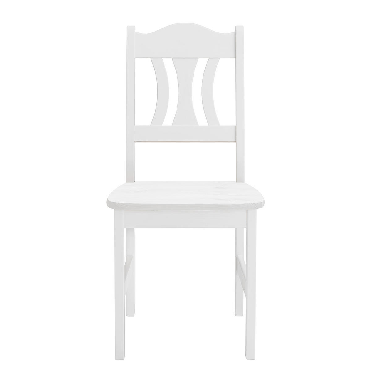 ESSGRUPPE - 5-teilig - Kiefer massiv - Weiß, Holz (77/77/74cm) - home24