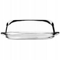 BUTTERDOSE aus Glas mit Deckel, 20 x 13 cm - Transparent, Glas (13/6.5/20cm) - KADAX