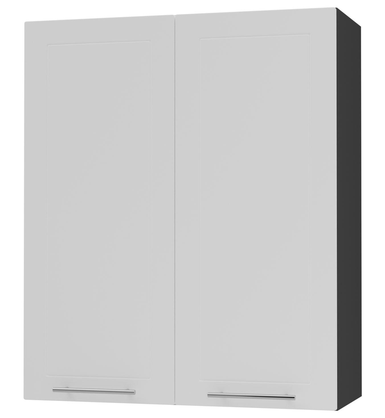 Feldmann-Wohnen Küchenhängeschrank Weiß, Schwarz 80x96x32.5 cm