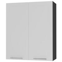 KÜCHENHÄNGESCHRANK Kvantum W4/80 Weiß Matt / Schwarz Matt 80 / 32,5 / 96cm - Schwarz/Weiß, Holz/Holzwerkstoff (80/96/32.5cm) - Feldmann-Wohnen