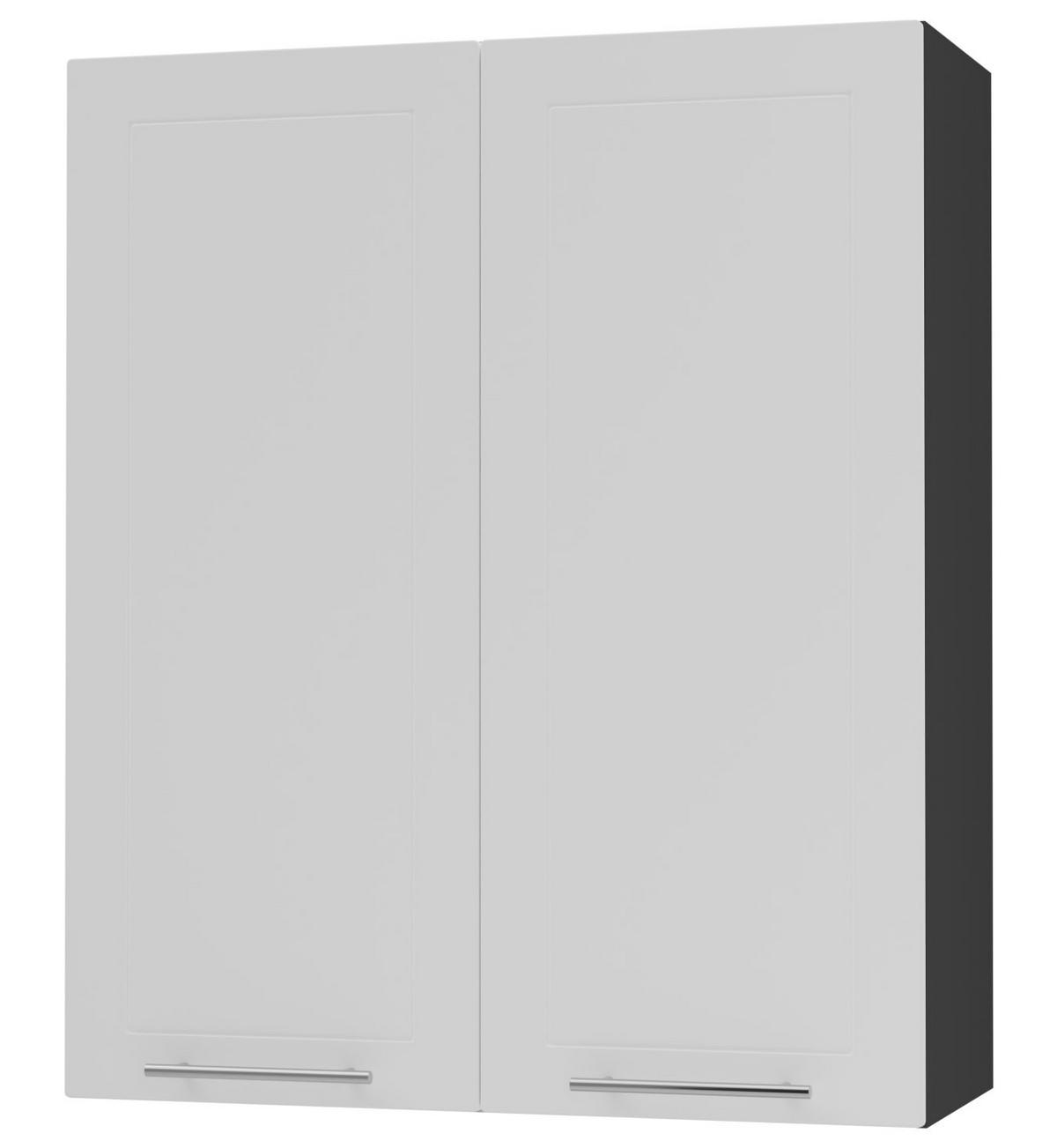 KÜCHENHÄNGESCHRANK Kvantum W4/80 Weiß Matt / Schwarz Matt 80 / 32,5 / 96cm - Schwarz/Weiß, Holz/Holzwerkstoff (80/96/32.5cm) - Feldmann-Wohnen