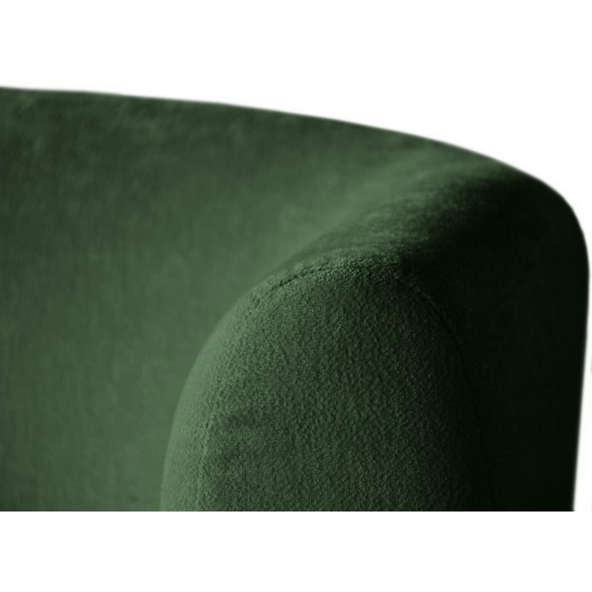 2-SITZER SOFA Nori dunkelgrün velour - Dunkelgrün/Schwarz, Kunststoff/Textil (150/68/72cm) - Beautysofa