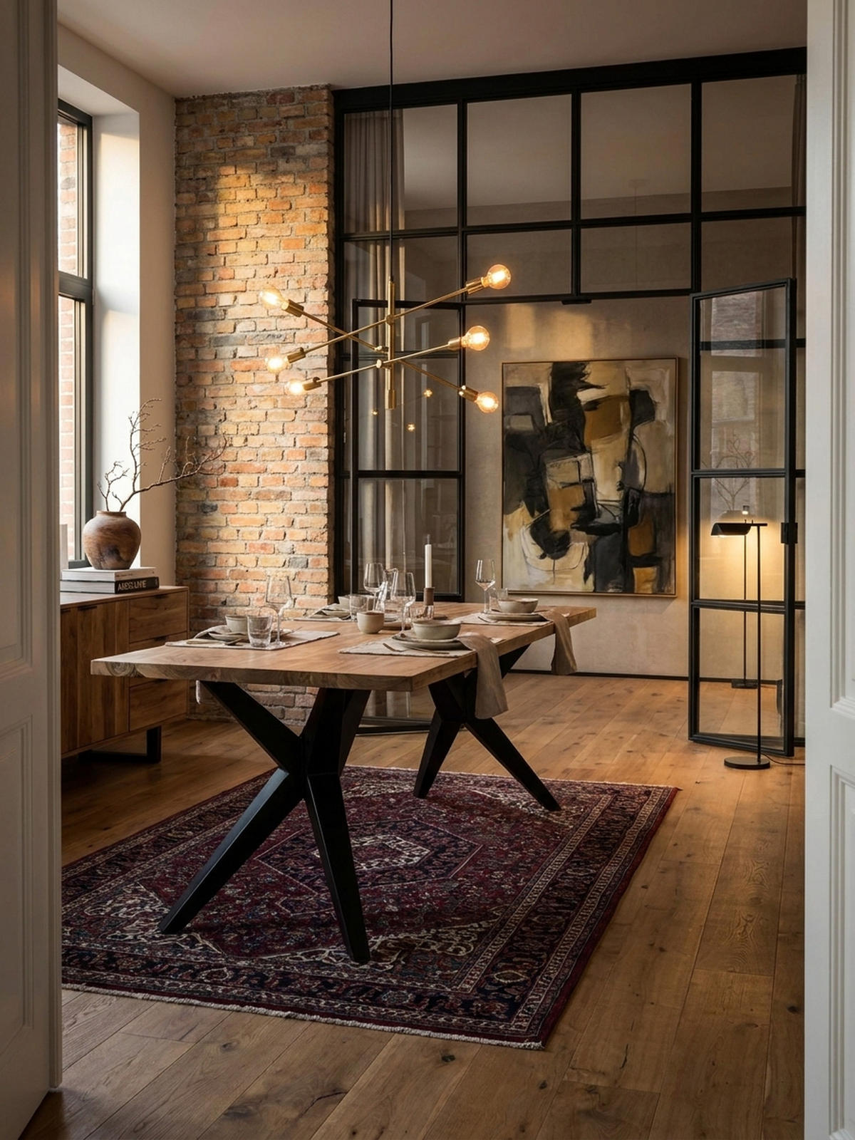 ESSTISCH Massivholz Metall Rechteckig Loft-Stil, Akazie 160x80x76 cm - Schwarz/Akaziefarben, Holz/Metall (80/160/76cm) - KADIMA DESIGN
