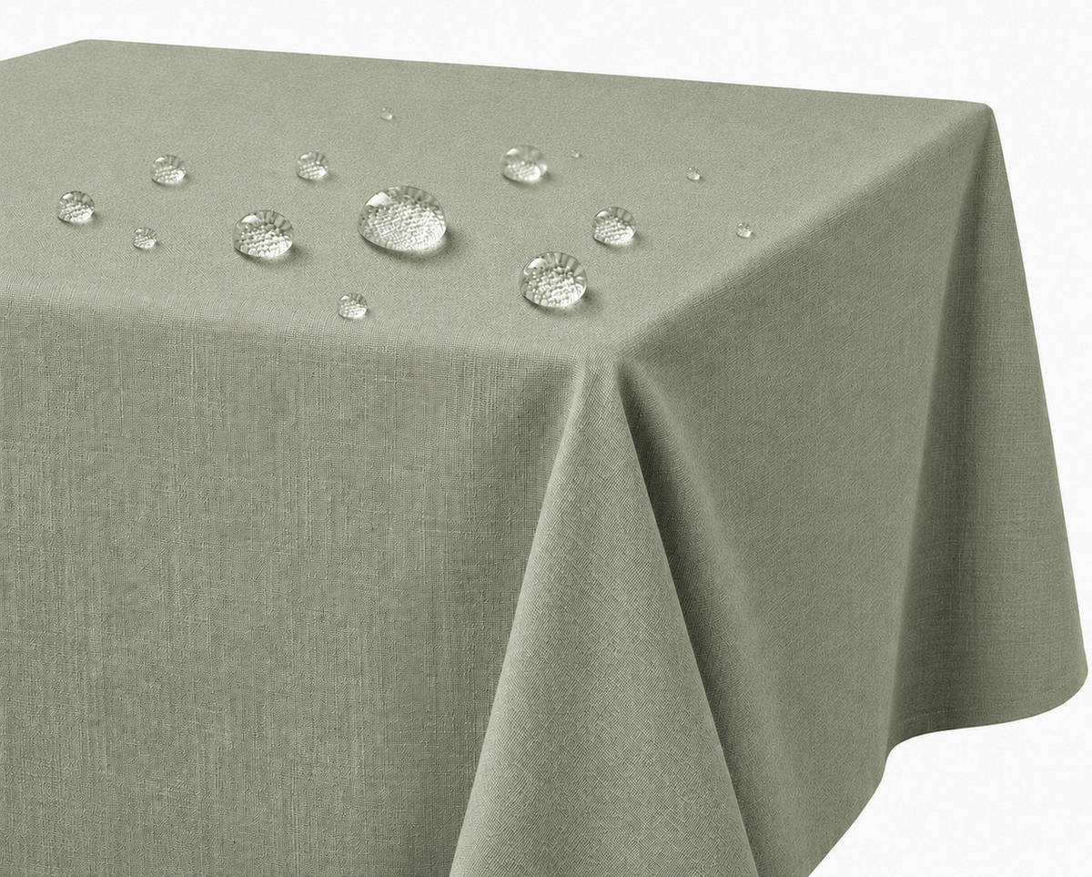 TISCHDECKE Leinenoptik 90/90 cm eckig hellgrün - Hellgrün, Kunststoff (90/90cm) - TiborTex