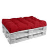 PALETTENKISSEN Eco Style Sitz 120/80/15 cm Rot - Rot, Textil (80/15/120cm) - Beautissu 