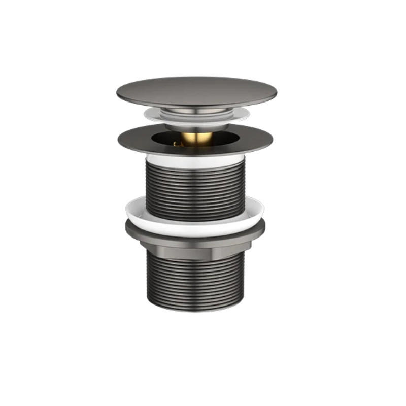 WASCHBECKEN-ABLAUFSTOPFEN – Grau – Edelstahl - Grau, Metall (10/7/7cm)