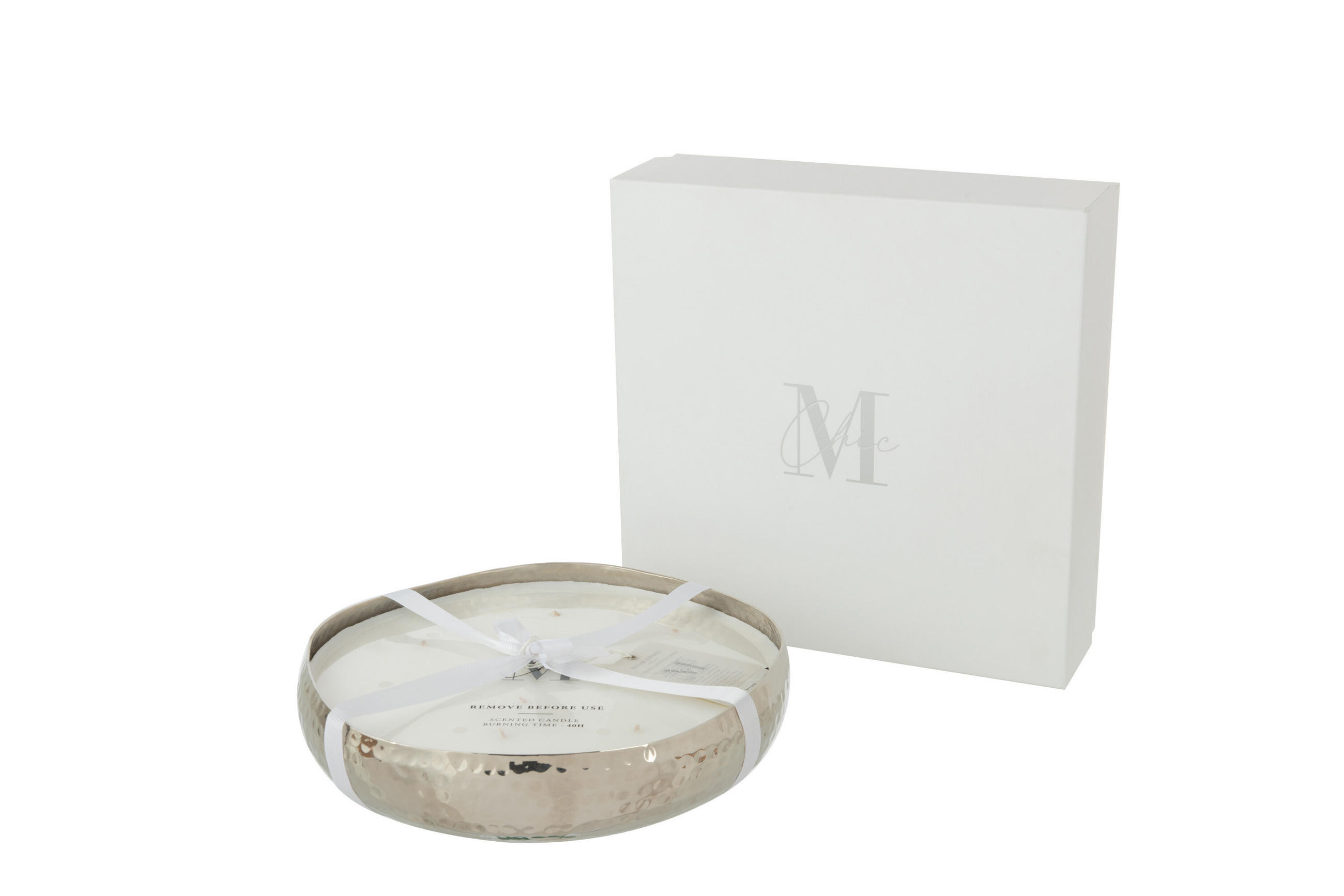 DUFTKERZE M-CHIC - Silber - L - 44 Std. - Silberfarben, Paraffin (31/10cm) - J-Line
