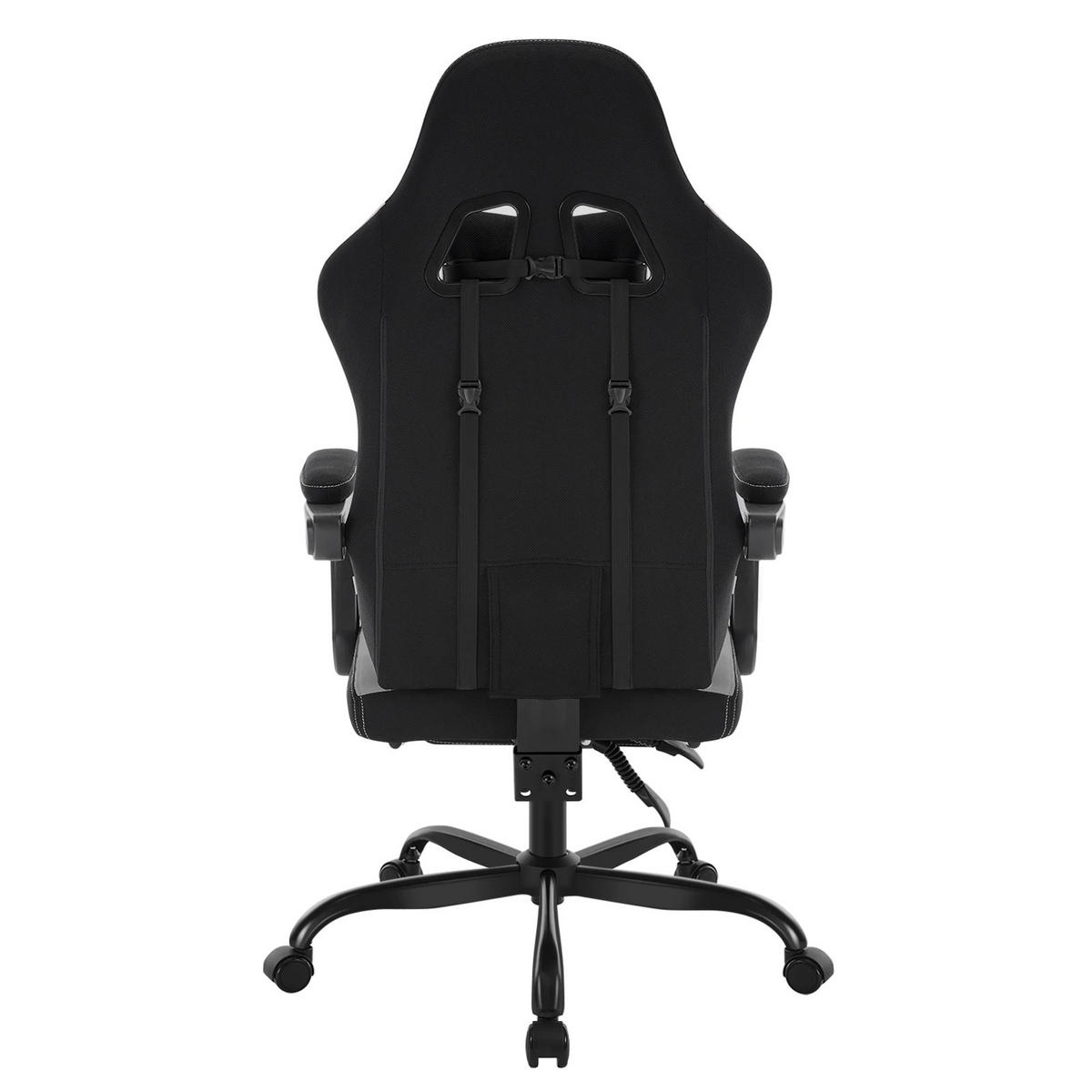 GAMINGSTUHL Schwarz/Grau 70/70/127 cm - Schwarz, Metall (70/127/70cm) - PANGIVO