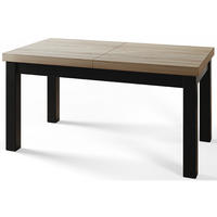 ESSZIMMERTISCH CLASSIC, ausziehbarer Tisch 170-250X90X78 cm, Farbe: SONOMA, mit Holzbeinen in Farbe Schwarz - Schwarz/Sonoma Eiche, Holzwerkstoff (170/90/78cm) - Alpi-Möbel