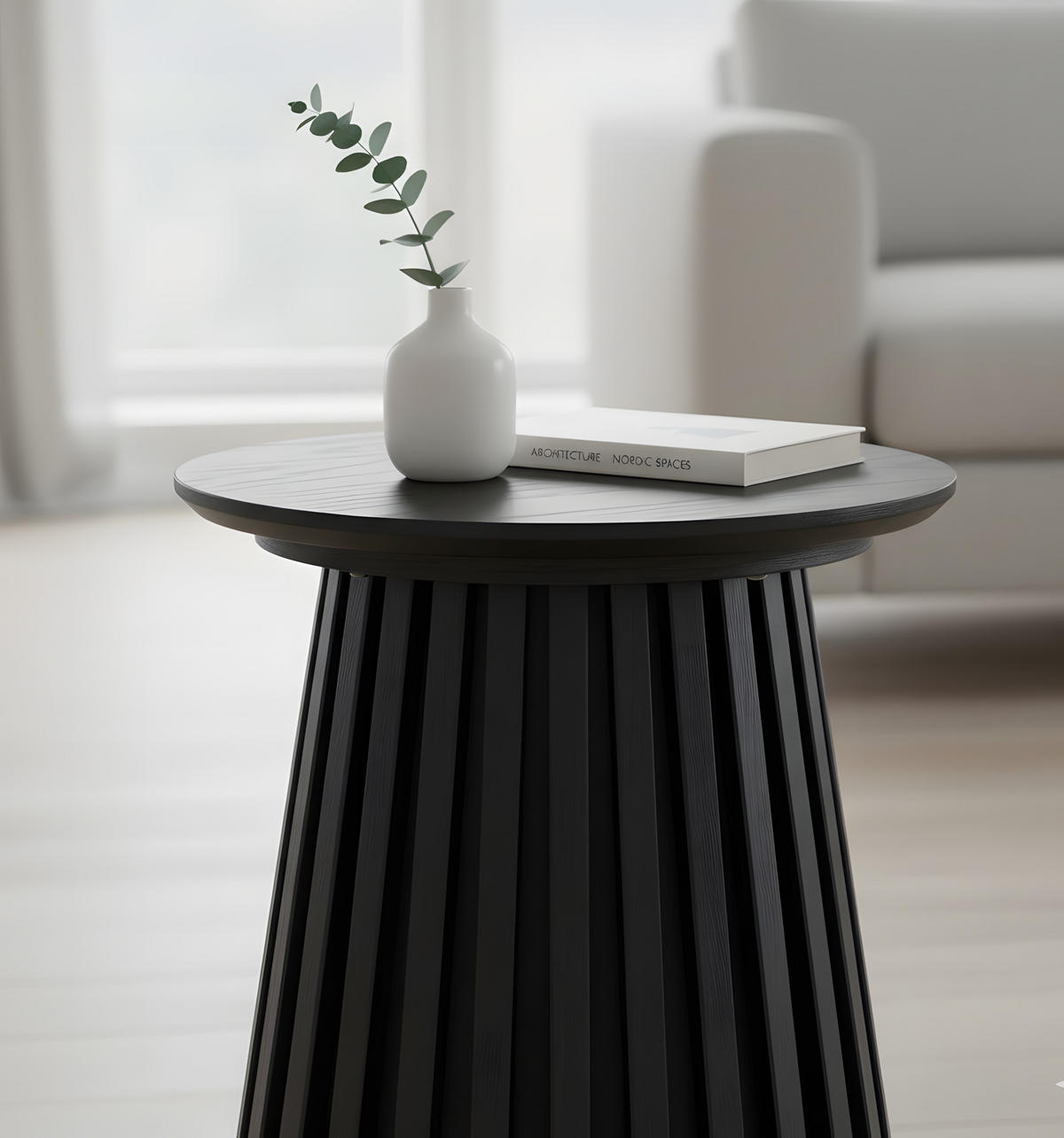 SIDOBORD Osaka 40 x 40 x 50 cm – svart - Svart, Träbaserade material (40/40/50cm) - ebuy24