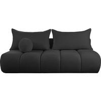 SCHLAFSOFA Milla mit Bettkasten, Schwarz 205/97/85 cm - Schwarz, Textil/Metall (205/97/85cm) - WFL GROUP
