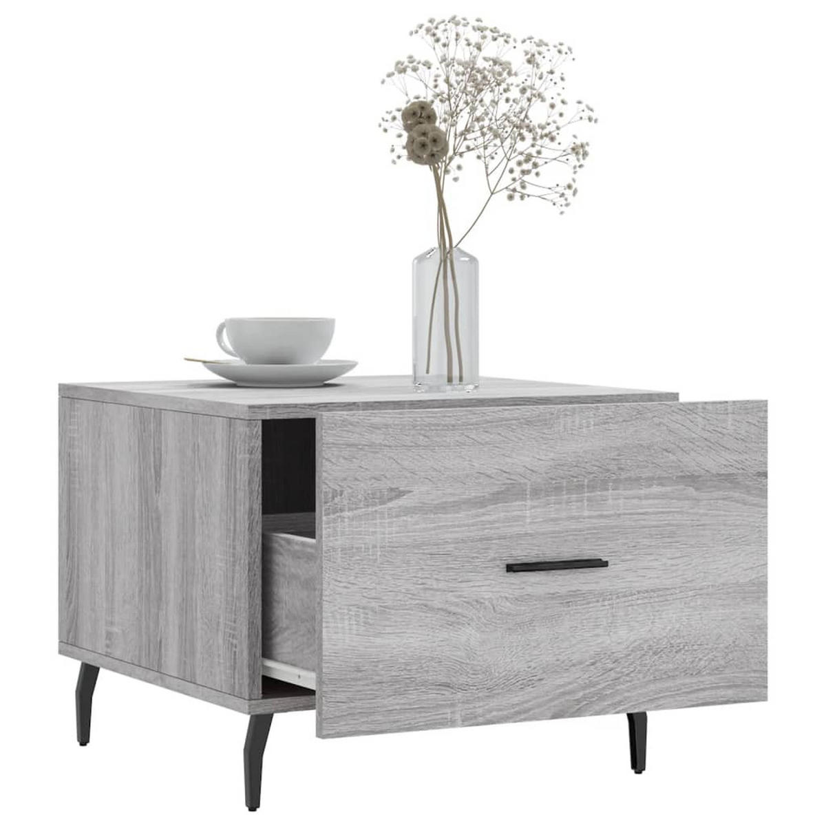 COUCHTISCH Grau Sonoma 50x50x40 cm Holzwerkstoff - Grau, Holzwerkstoff (50/50/40cm) - furnicato