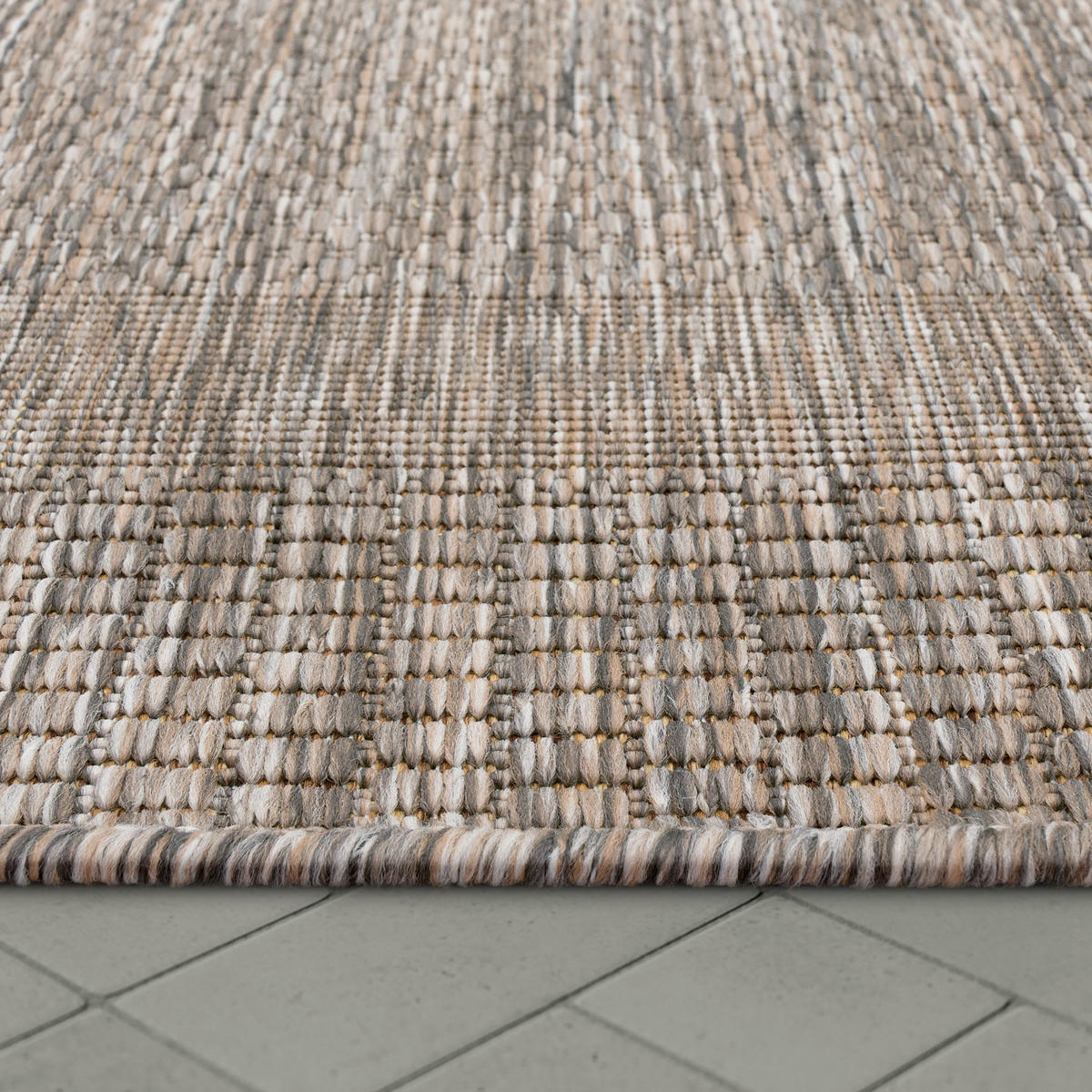 OUTDOORTEPPICH 120/120 cm Roma 272 - Naturfarben, Textil (120/120cm) - Paco Home