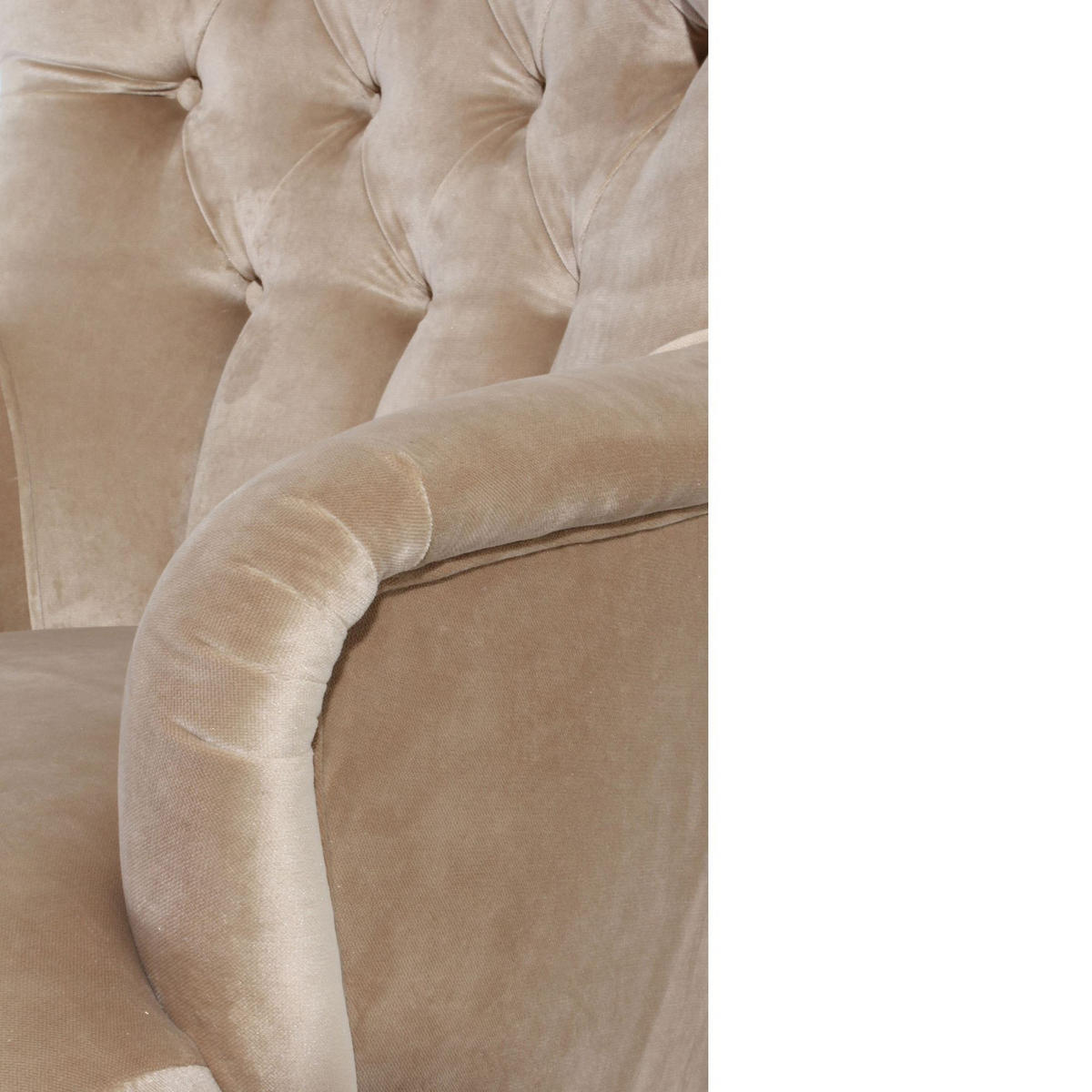 SESSEL Kaiya Bezug Samtvelours Buche natur / sand - Gelb, Kunststoff (71/97/82cm) - 58aufmkessel