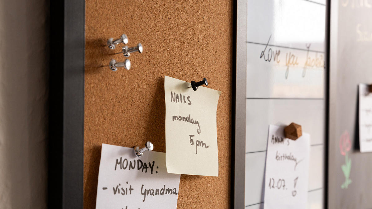 3-IN-1-KOMBITAFEL: Whiteboard, Kreide (magnetisch) und Kork, 60x40 cm - Multicolor, Holz (60/40/1.4cm) - ALLboards