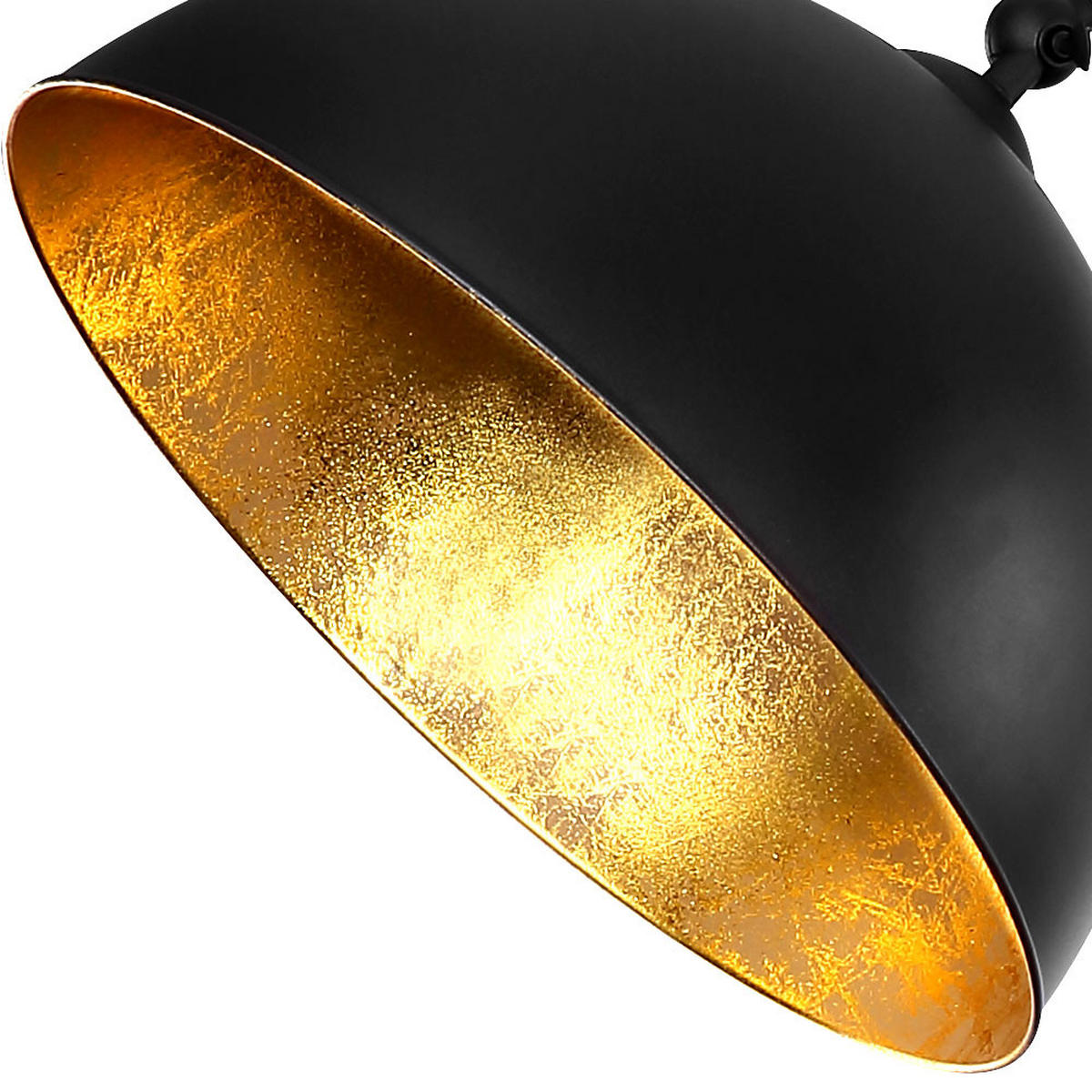 LED STEHLEUCHTE Blattgold Schwarz Matt - Schwarz, Metall (115/45/182cm) - Globo Lighting