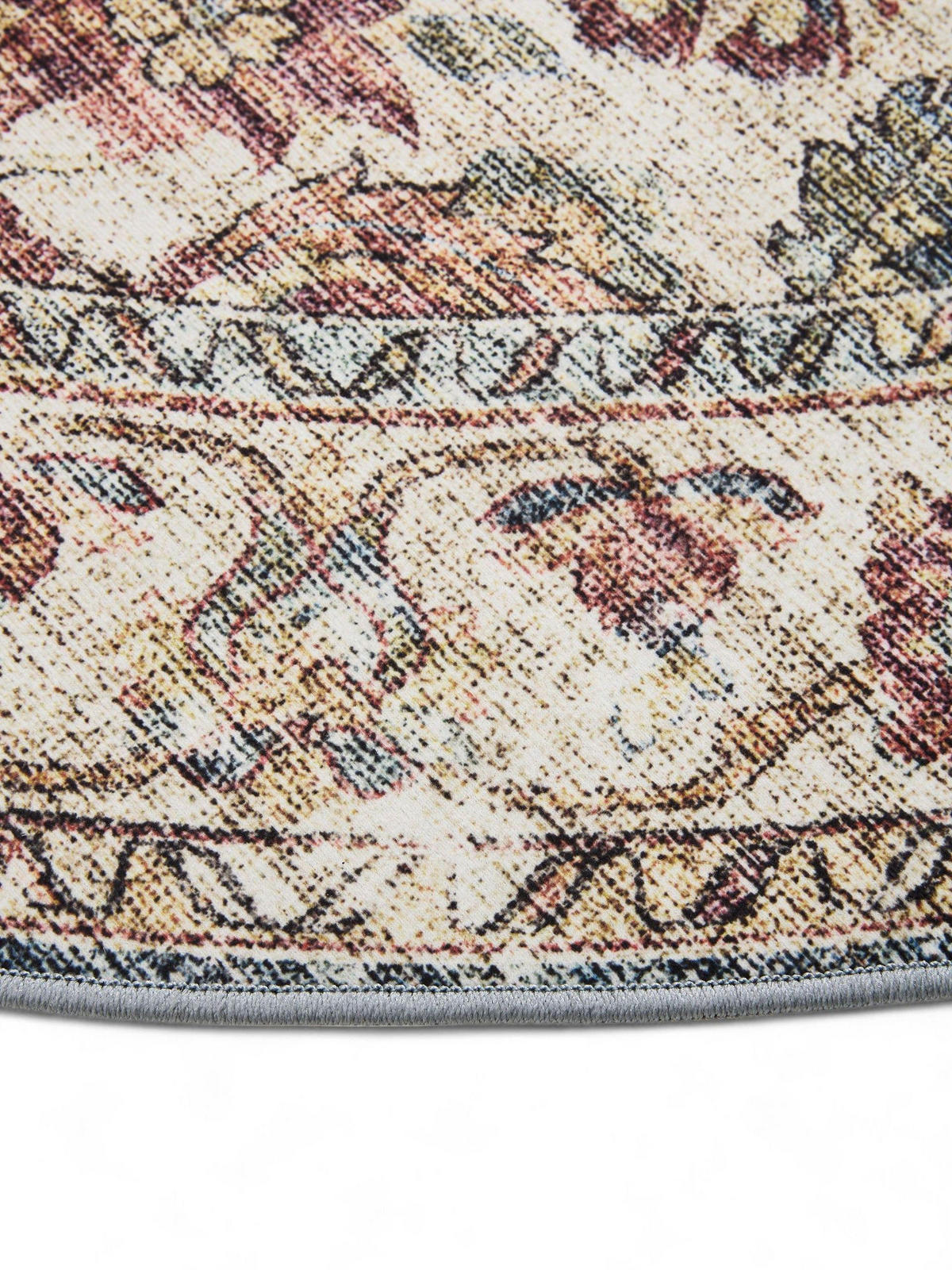 VINTAGE-TEPPICH George waschbar ø 160 cm rund - Multicolor, Kunststoff (160/160cm) - benuta