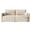 SCHLAFSOFA Pierra Cremeweiß hydrophober Samt - Creme/Schwarz, Kunststoff/Textil (215/100/112cm) - Selsey