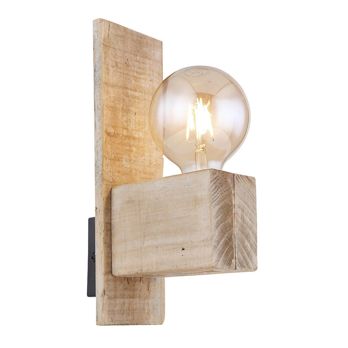 WANDLEUCHTE Holzoptik Braun - Braun, Holz (9/30/16.5cm)