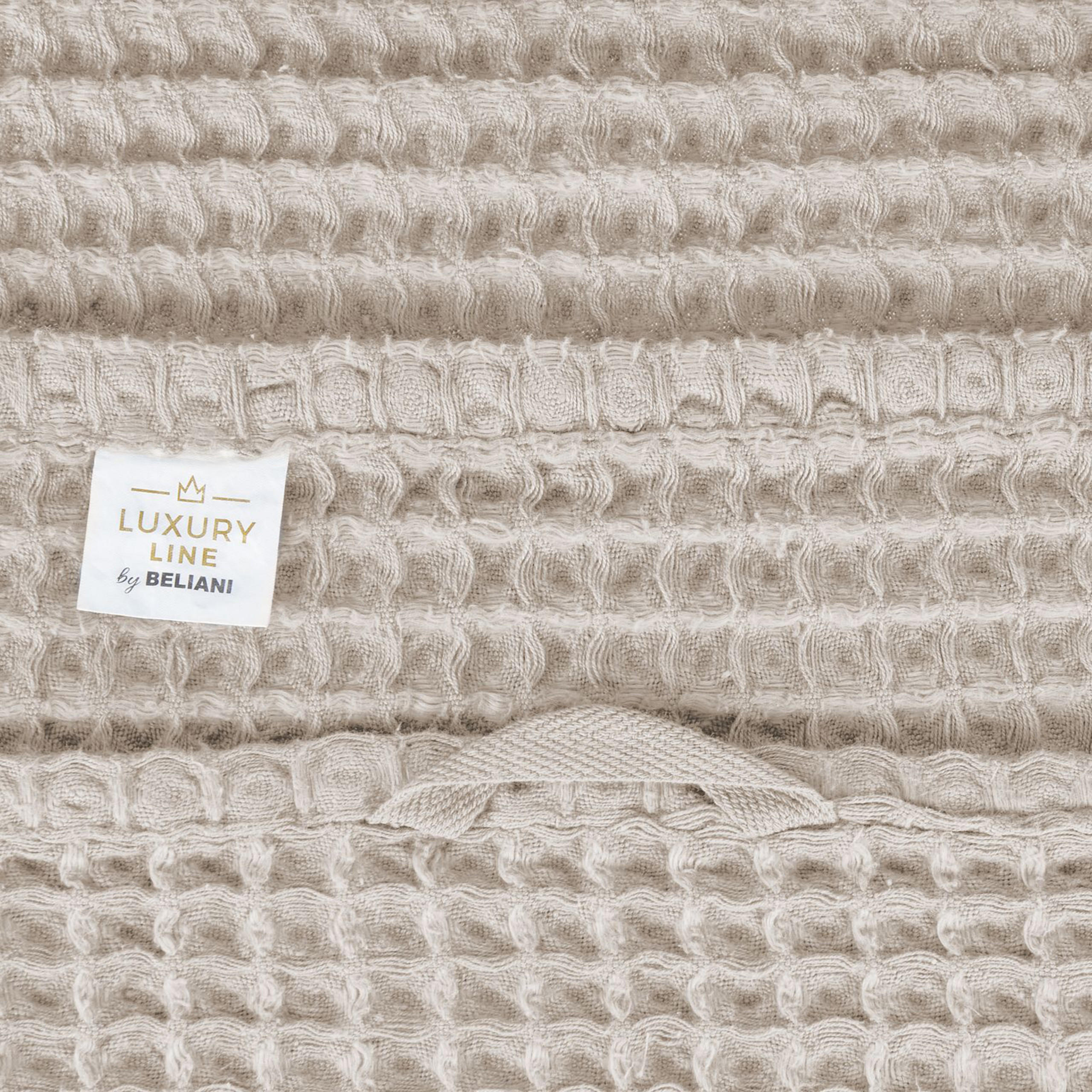 BADEHANDTUCH 9-teilig Beige Areora - Beige, Textil (140/70cm) - Beliani