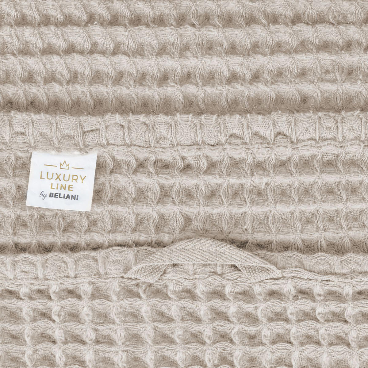 BADEHANDTUCH 9-teilig Beige Areora - Beige, Textil (140/70cm) - Beliani