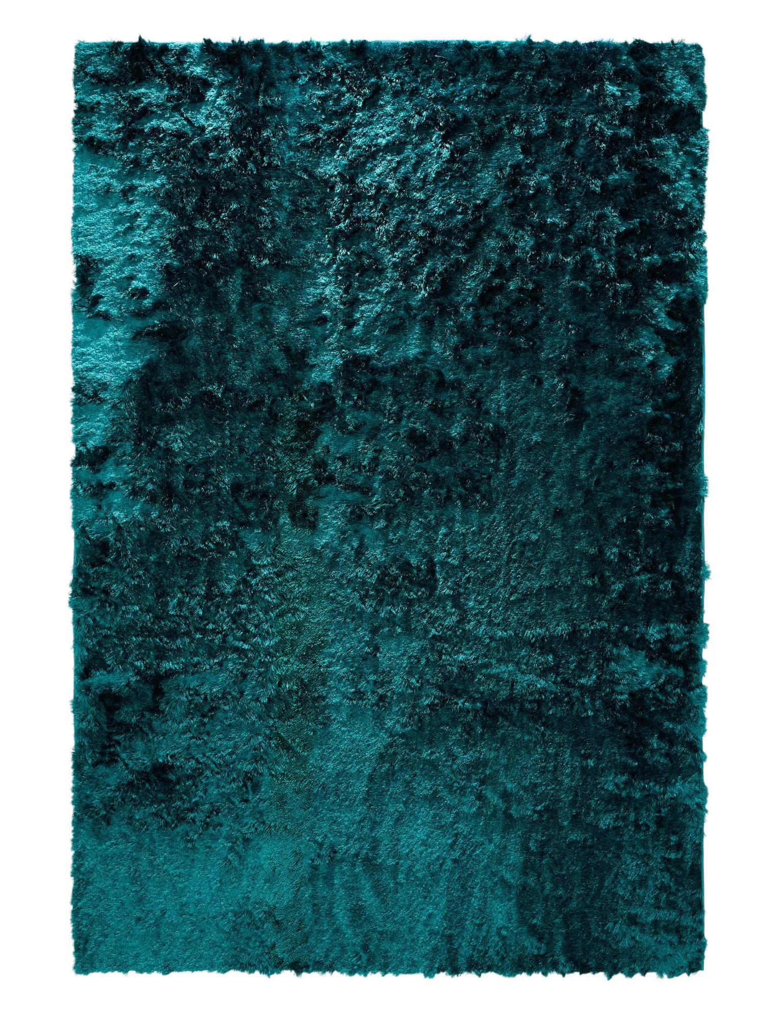 benuta Hochflorteppich Türkis 300x400 cm