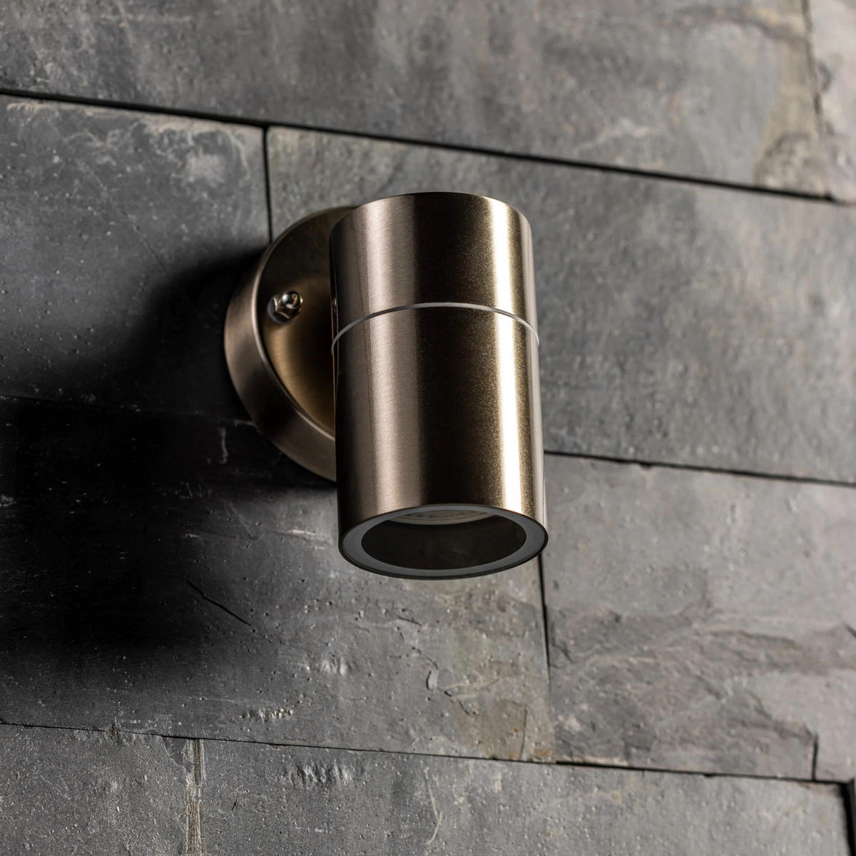 AUSSENWANDLEUCHTEE Edelstahl GU10 IP44 - Edelstahlfarben, Metall (9/12/9cm) - CGC Europe
