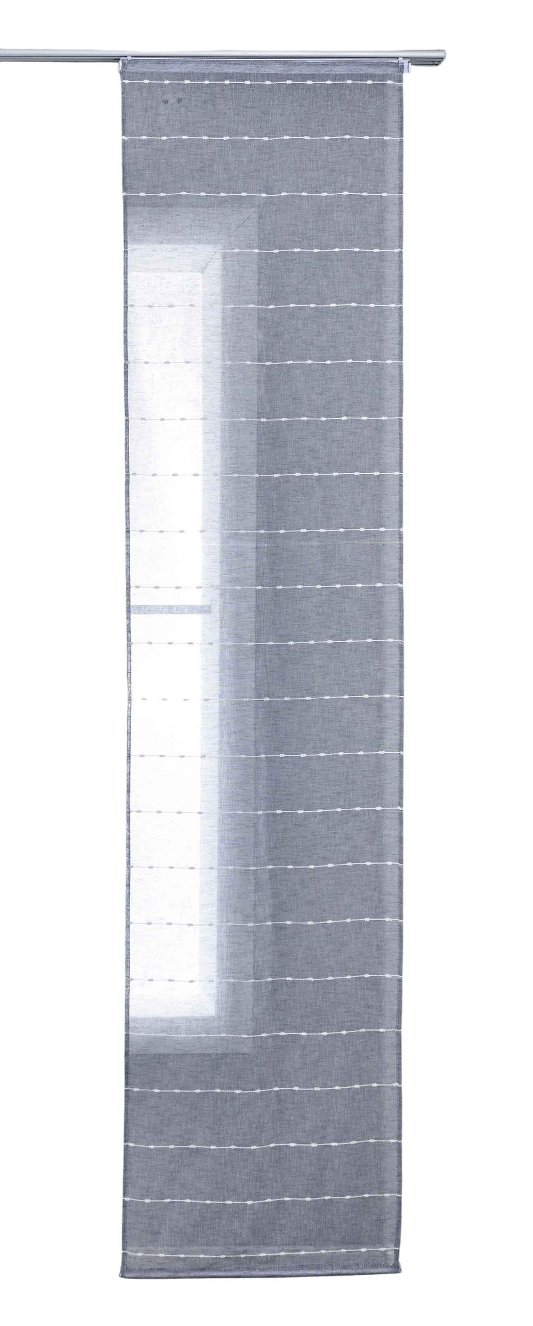 SCHIEBEVORHANG »Kassel« HxB 245x60 cm Grau - Grau, Textil (60/245cm) - Gardinenbox