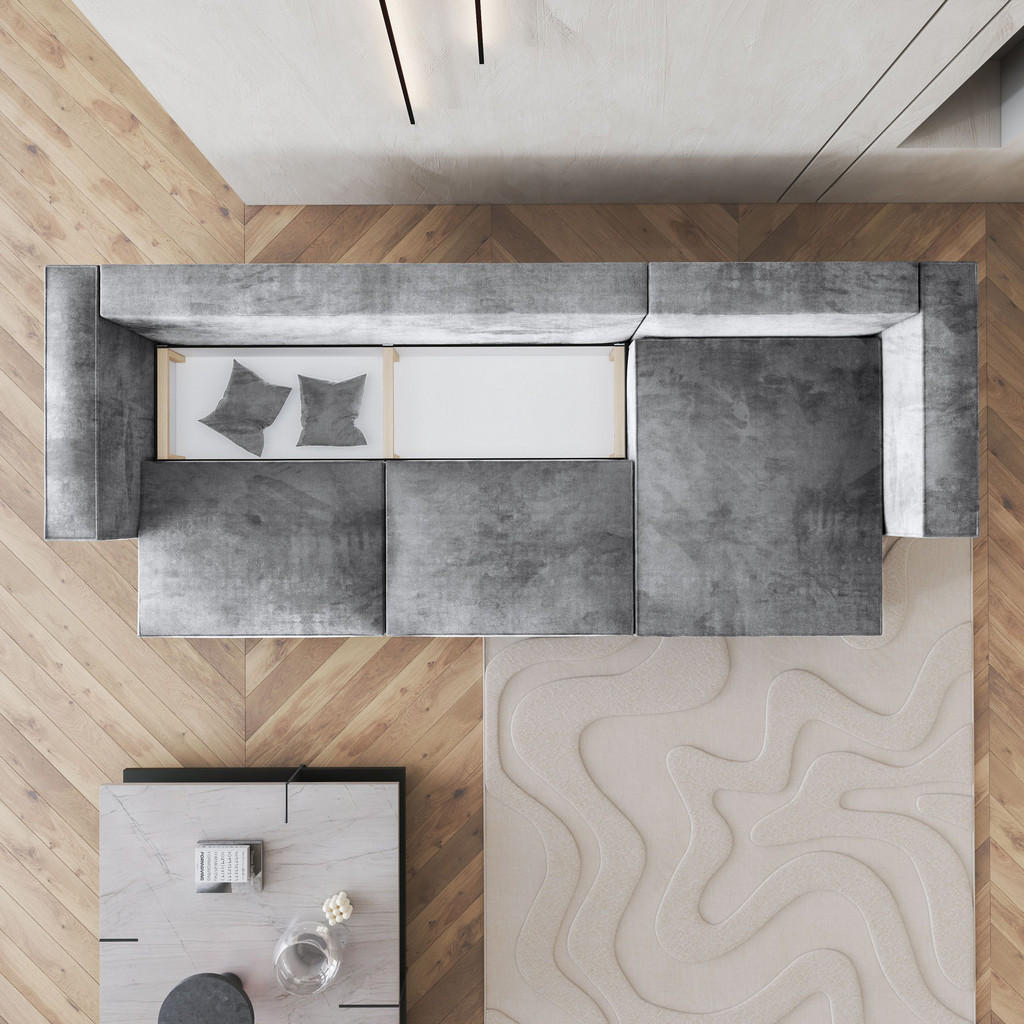 Thumbnail - Masseno Ecksofa, Beige, Holz, 5-Sitzer, L-Form,L-Form, 347x148 cm, Wohnzimmer, Sofas & Couches, Wohnlandschaften, Ecksof...