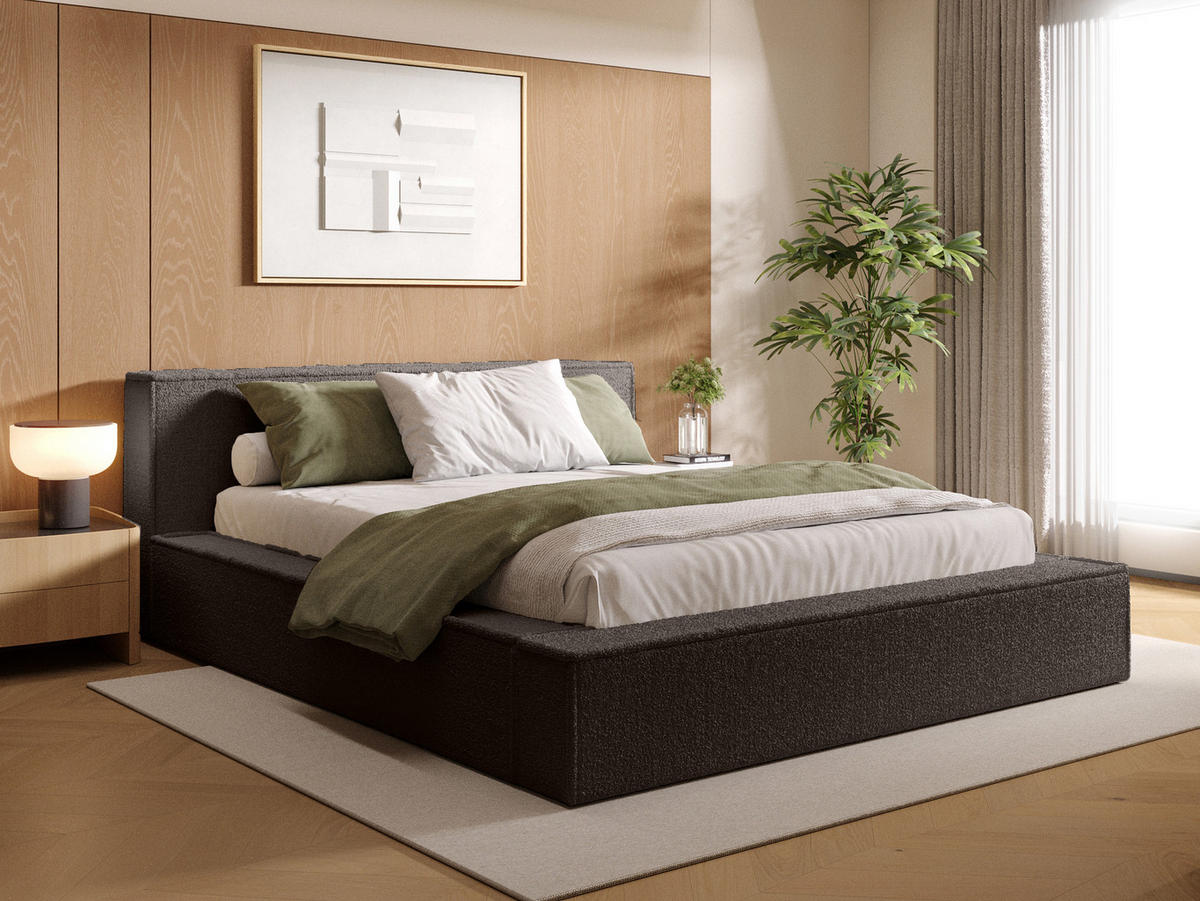 POLSTERBETT Menfi 120x200 cm, Braun - Braun, Textil (120/200cm) - Fedve