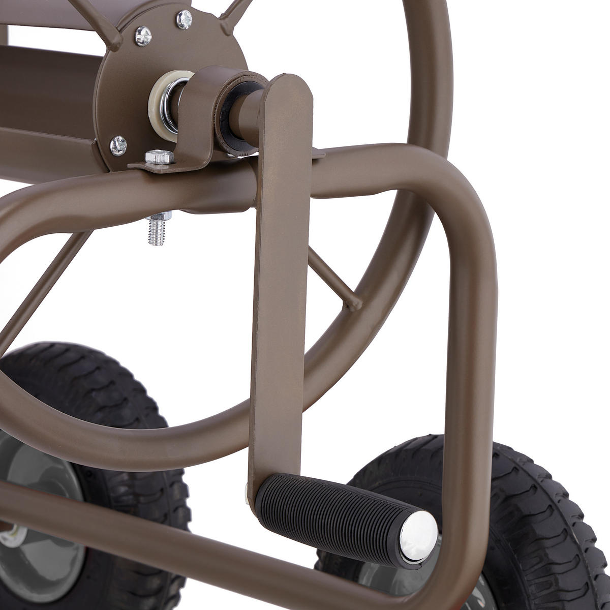 SCHLAUCHWAGEN - Braun, Kunststoff/Metall (53/81/80cm) - Relaxdays