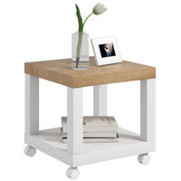 BEISTELLTISCH DE-15847 fahrbar mit Ablage Naturholz - Naturfarben, Holzwerkstoff (40/40/40cm) - ComfortXL