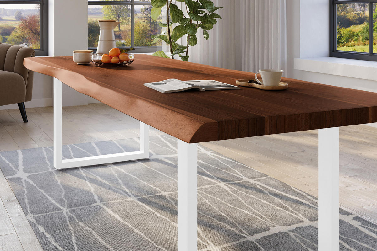 ESSTISCH TITAN - Braun/Weiß, Holz (110/280/79cm) - SAM