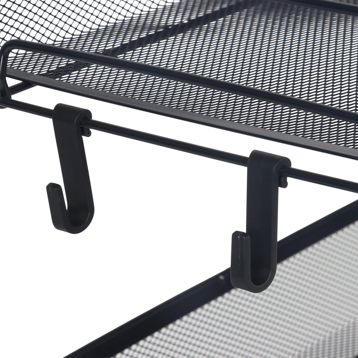 ROLLWAGEN - Schwarz, Metall (44.5/84/26cm) - Relaxdays